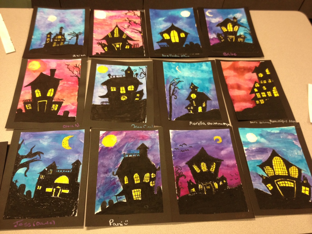 Spooky House Halloween Art Lesson - Art Teacher in LA