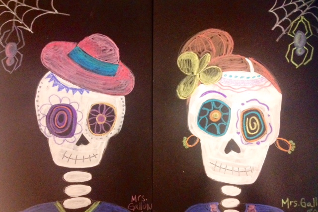 Halloween Art- Painted Skeletons - Art Teacher in LA